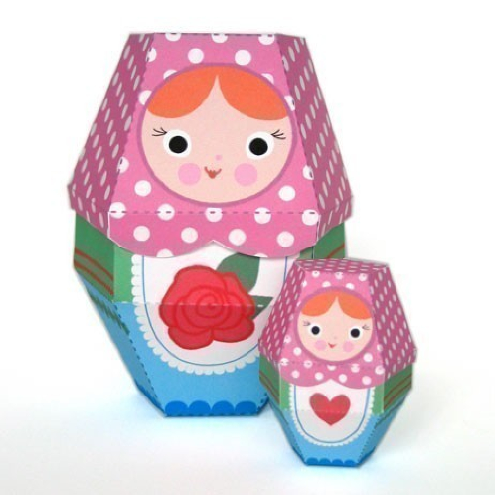 Rose Matryoshka Nesting Doll Printable Paper Craft Fantastic Toys