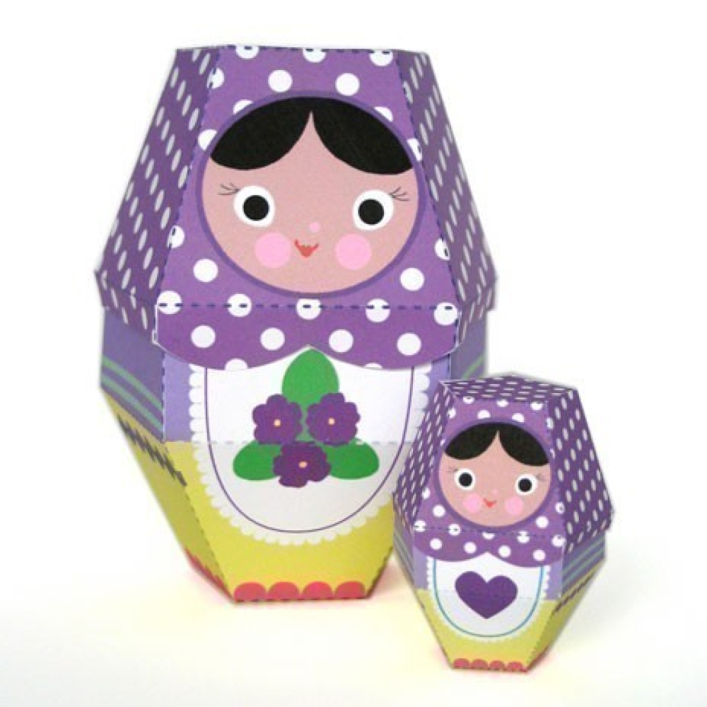 Violet Matryoshka Nesting Doll Printable Paper Craft | Fantastic Toys